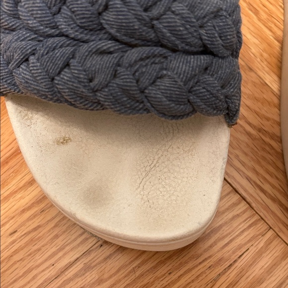 Robert Clergerie Braided Slide Sandals - Cream and Black - Picture 3 of 16